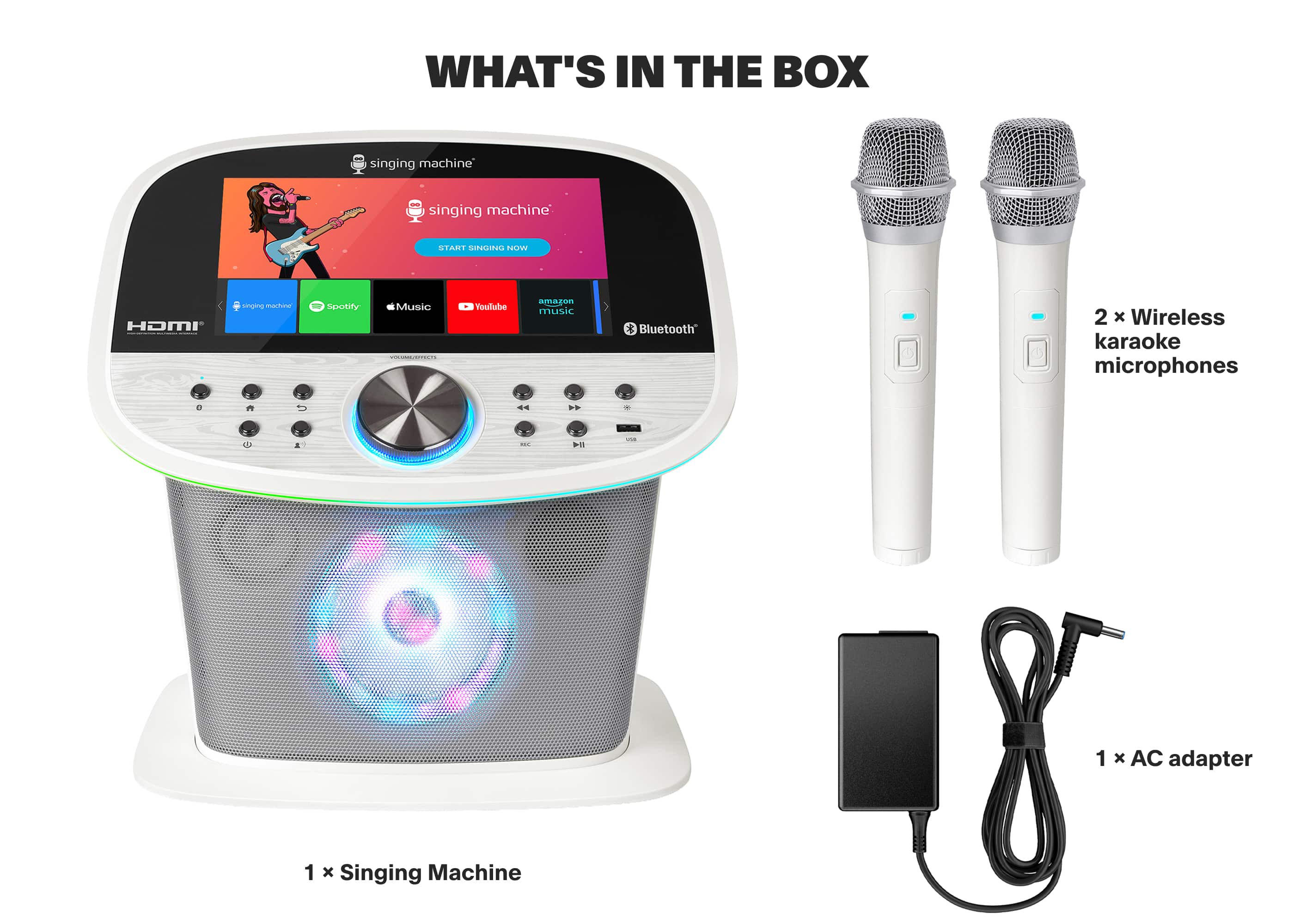 Singing Machine Platinum Plus Wi Fi Karaoke Machine, Music