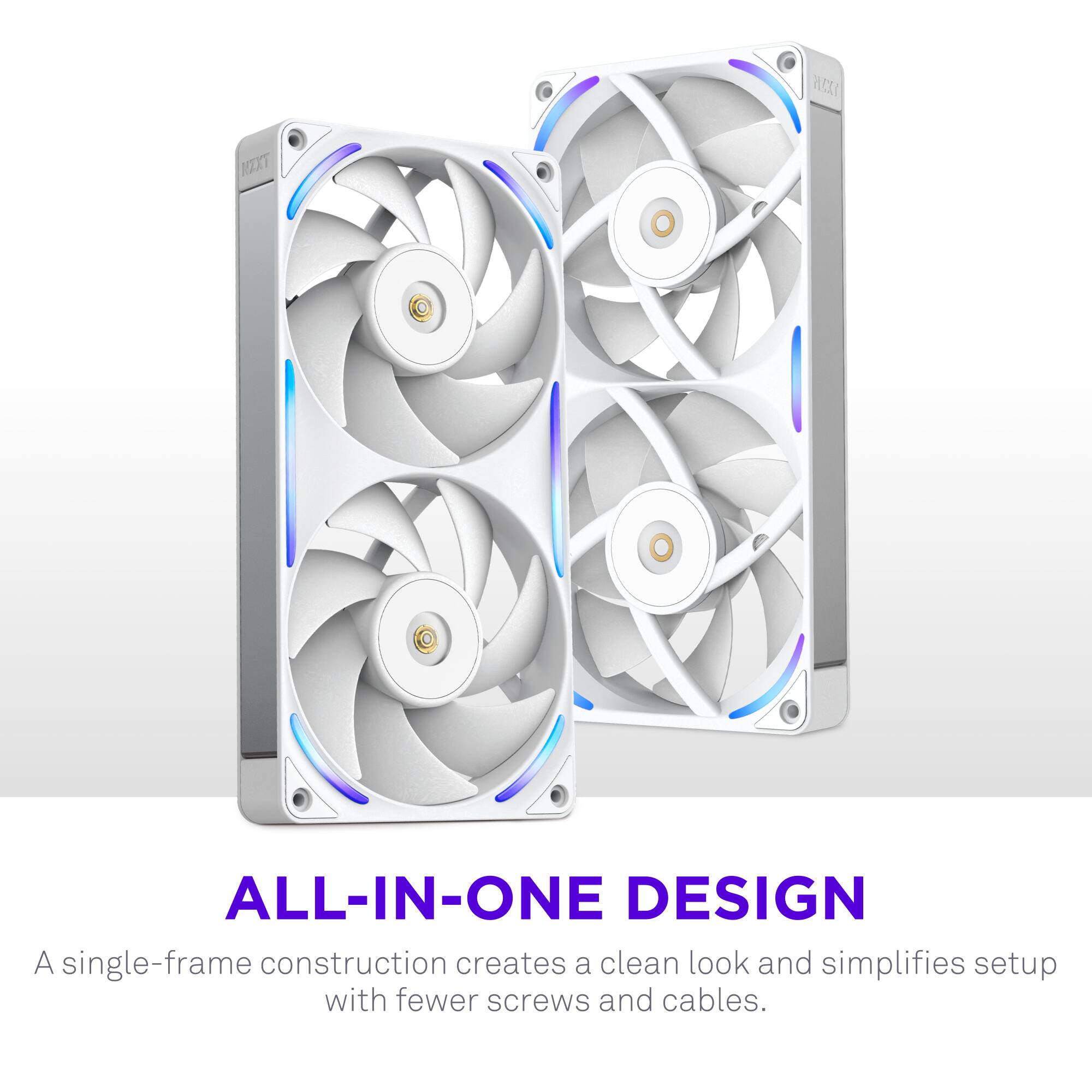 **ALL-IN-ONE DESIGN**

A single-frame construction creates a clean look and simplifies setup with fewer screws and cables.