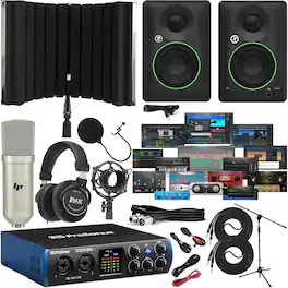 PreSonus - Studio 24c USB‑C 2×2 Audio Interface Bundle with CR‑style Monitors, DAW & Recording Kit