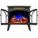 Left. Bestier - Electric Fireplace Heater 24.25" with Remote, Adjustable Brightness and Heating Mode, Flame Effects & Log Colors, Black - Black.