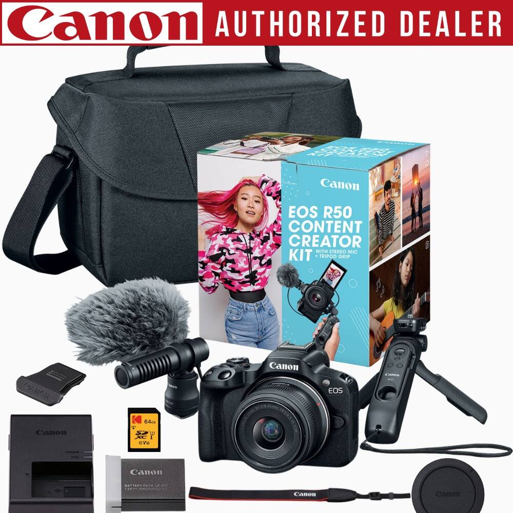 Canon AUTHORIZED DEALER

Canon EOS R50 CONTENT CREATOR WITH STEREO MIC KIT + TRIPOD

Canon EOS R50

Canon