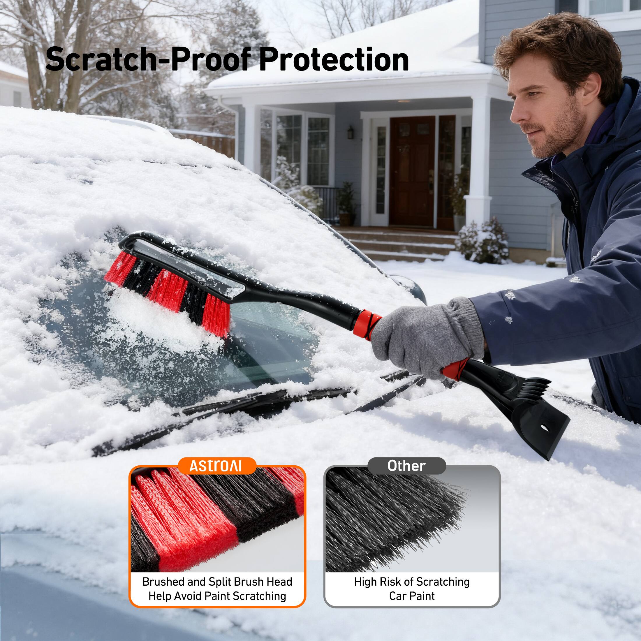 Scratch-Proof Protection

AstroAI
Brushed and Split Brush Head
Help Avoid Paint Scratching

Other
High Risk of Scratching Car Paint