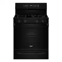 Whirlpool - 5.3 Cu. Ft. Freestanding Electric Range with Air Cooking Technology - Black - Front_Zoom