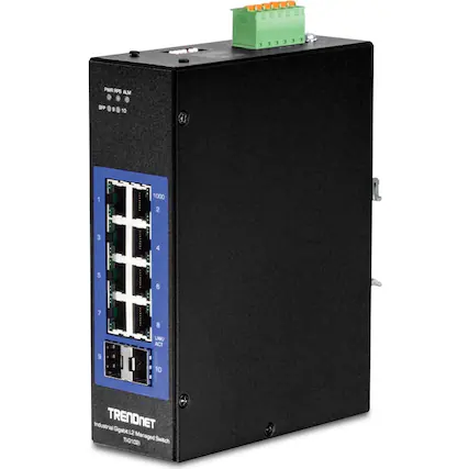 TRENDnet
Industrial Gigabit L2 Managed Switch
TG-102E
PWR RPS ALM
SP 1 2 3 4 5 6 7 8 9 10
1 2 3 4 5 6 7 8 9 10
LINK/ACT