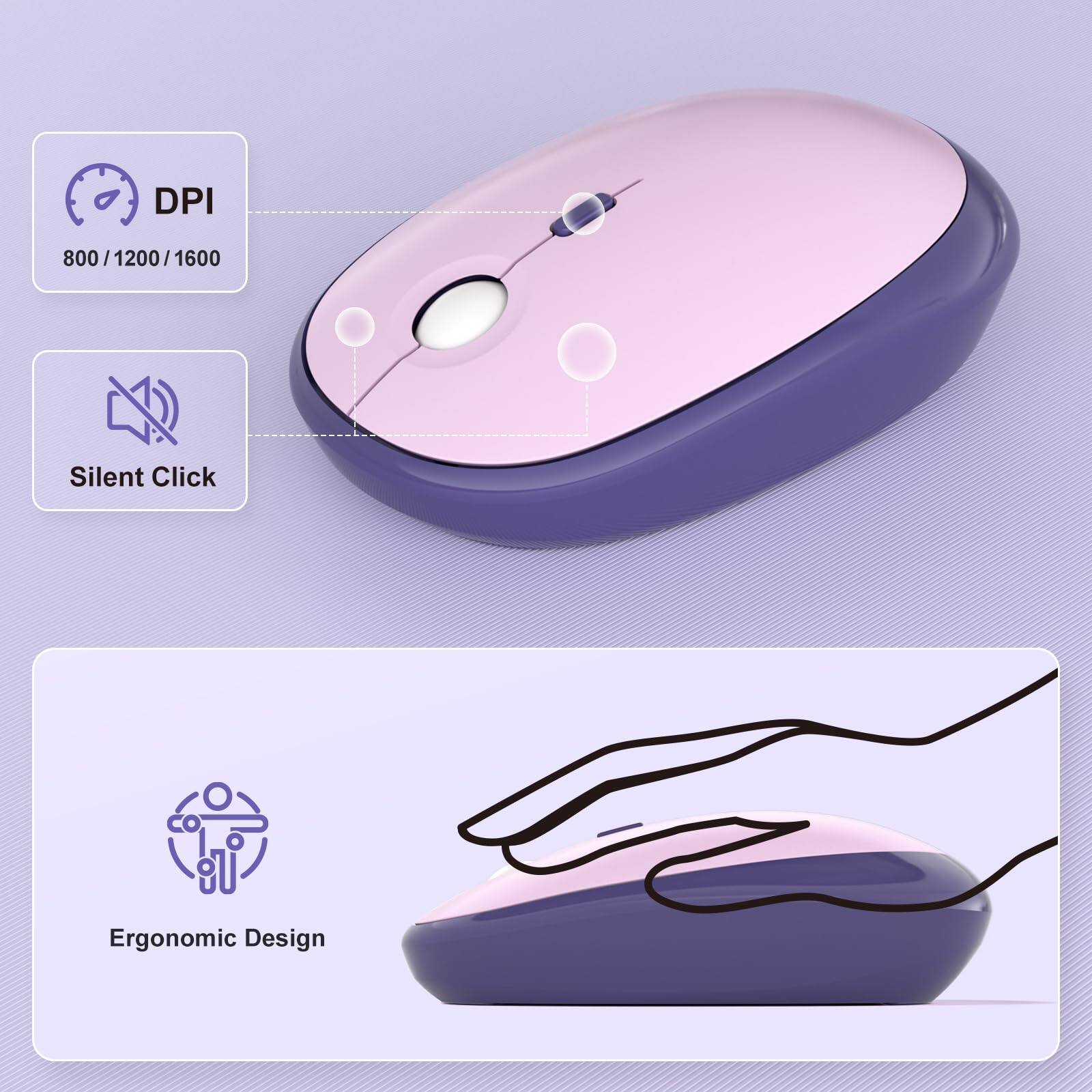 DPI: 800/1200/1600  
Silent Click  
Ergonomic Design