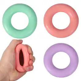 Unique Bargains - Grip Strength Trainer Rings, Portable Hand Grip Strengthener Finger Forearm - For Fitness, 2.8" & 30,40,50 LB - Orange, Green, Purple
