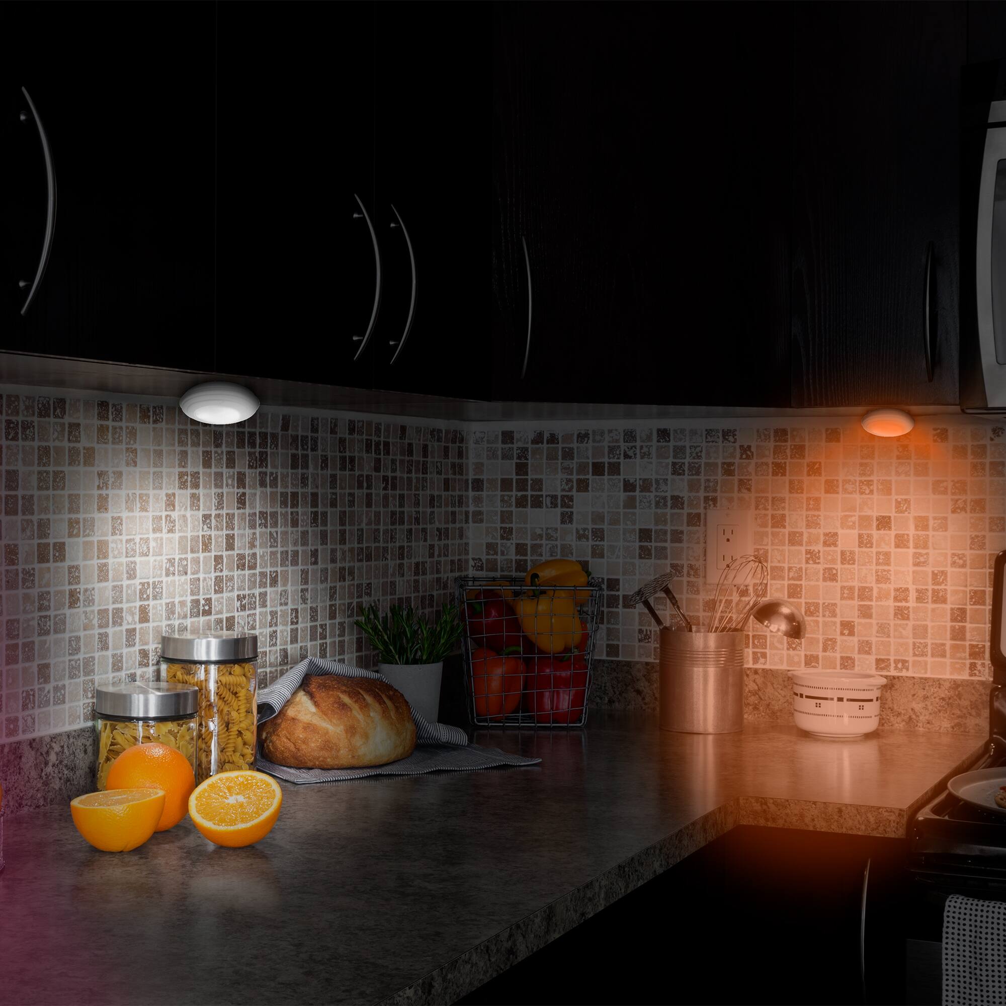 Back. Monster - Monster 3 Pack Multicolor LED Touch Control Tap Lights with Remote Control - Multicolor.