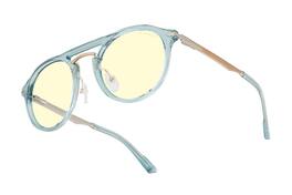 GUNNAR - Gaming Glasses - World of Warcraft Alliance Edition, Amber Lens- Blue Light Block, Relieve Dry Eye - Blue Crystal