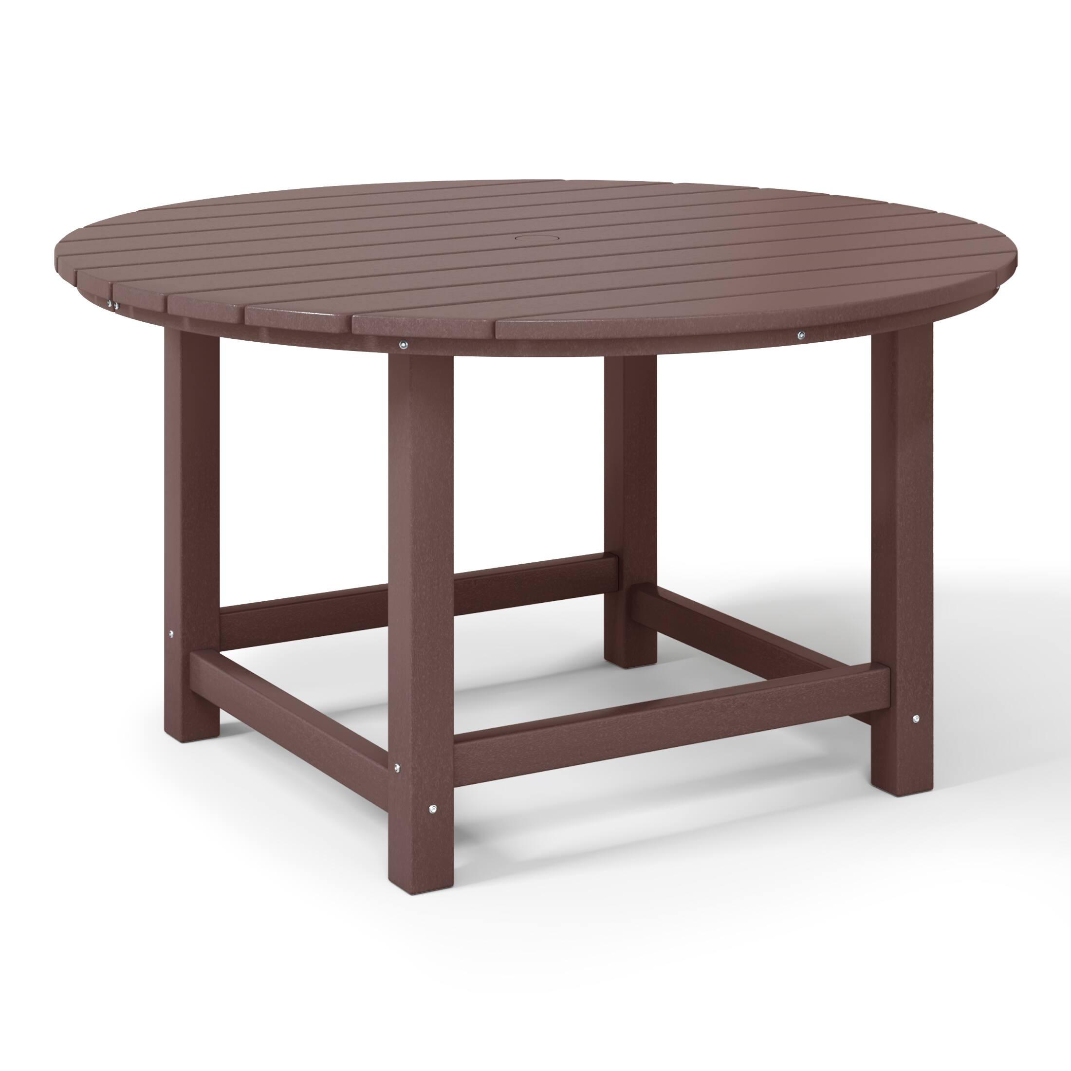 Left. WestinTrends - WestinTrends Malibu Kids 5-Piece HDPE Outdoor Patio Round Dining Table and Chairs Set - Dark Brown.