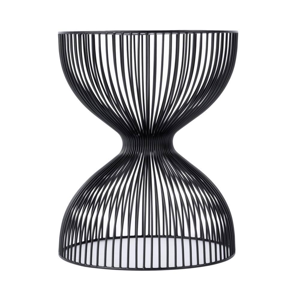 Left. Butler Specialty - Nicola Outdoor Metal Side Table - Black.