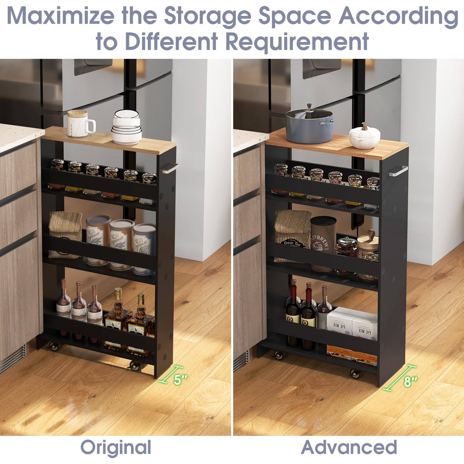 Maximize the Storage Space According to Different Requirement 5" 8" Original Advanced