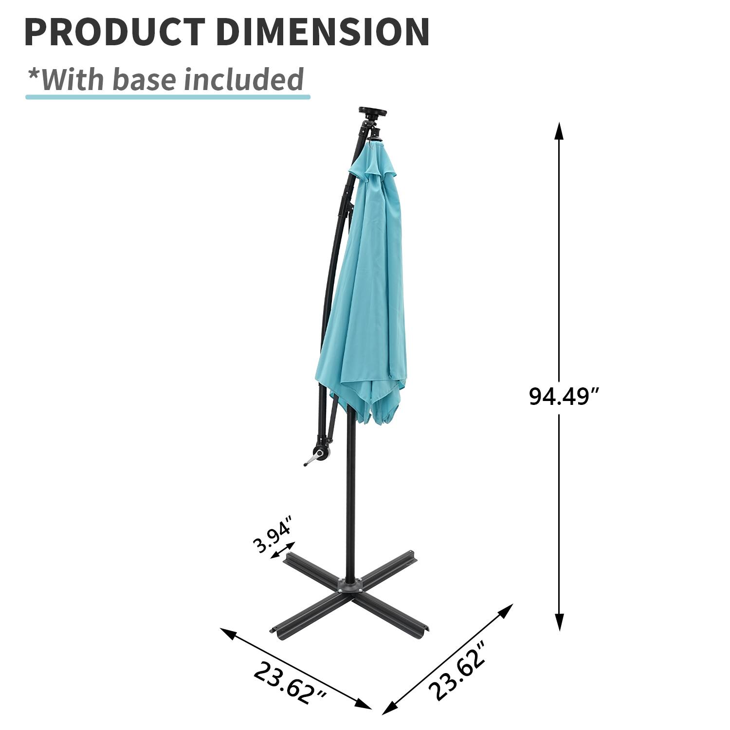 PRODUCT DIMENSION  
*With base included  

94.49"  
3.94"  
23.62"  
23.62"