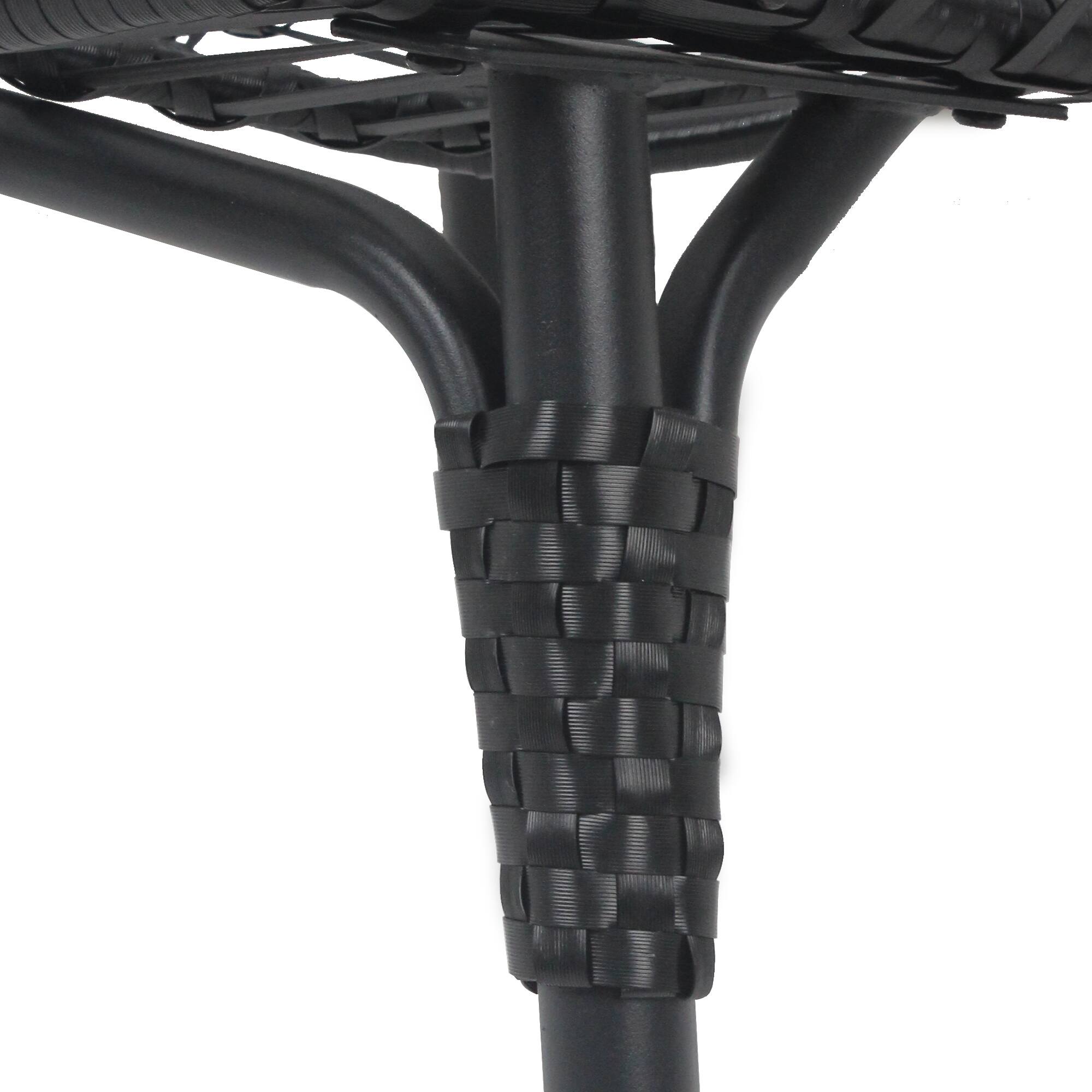 Alt View 1. Mondawe - Patio PE Rattan Arc Back Egg Chair with 8-Inch Cushion - Black+Gray.