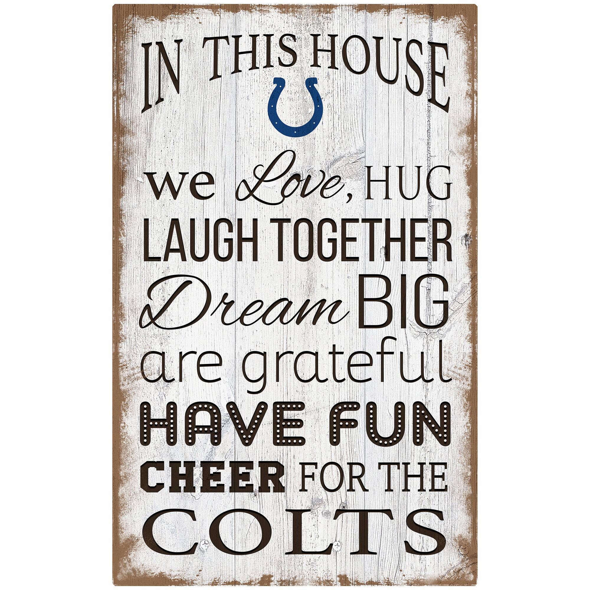 Indianapolis Colts 11'' x 19'' Team In This House Sign