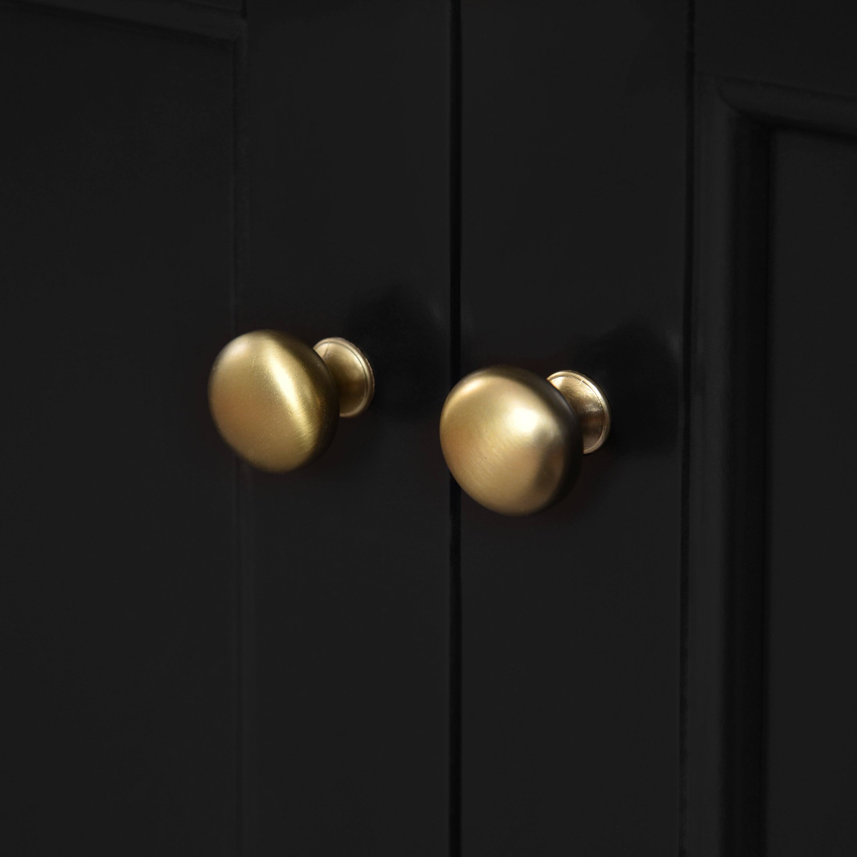 Alt View 9. Boyel Living - 24 Inch Bathroom Vanity Black with Ceramic Sink Solid Wood Frame Double Door Storage - Black.