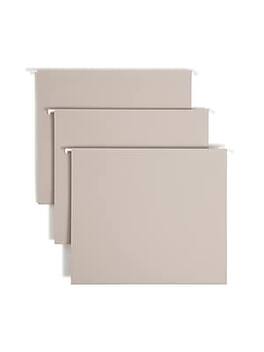 Smead - Heavy Duty TUFF Hanging File Folders with Easy Slide Tab, 1/3 Cut, Letter Size, 18/Box - Steel Gray