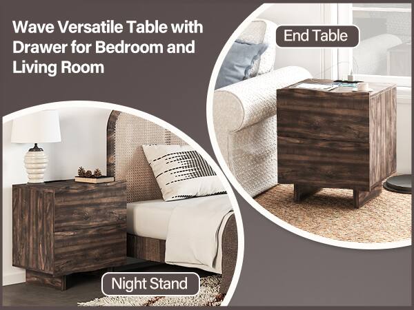 Wave Versatile Table with Drawer for Bedroom and Living Room

End Table

Night Stand