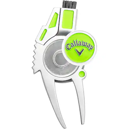 Front. Callaway - Callaway Golf 4-in-1 Divot Repair Tool - Lime Green - Green.