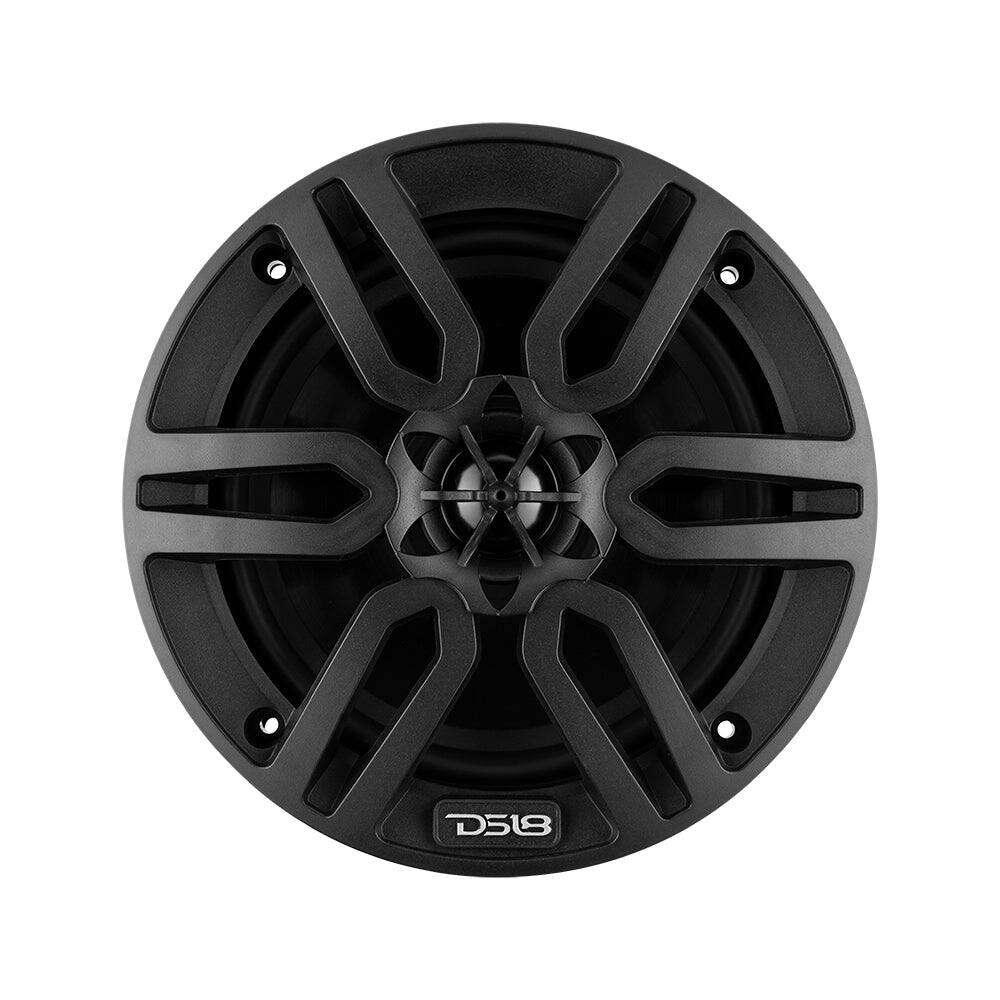 Alt View 2. DS18 Audio - MP 6.5" 2-way Coaxial Speaker with Built-in Driver and Grille (Pair), 60W RMS 4-Ohm - Black.