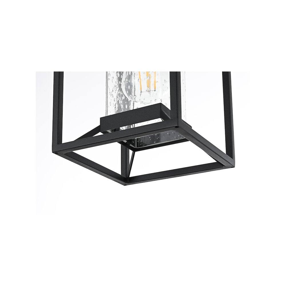 Alt View 1. Elegant Lighting - Willington 7 inch Outdoor Pendant in Black - Black.