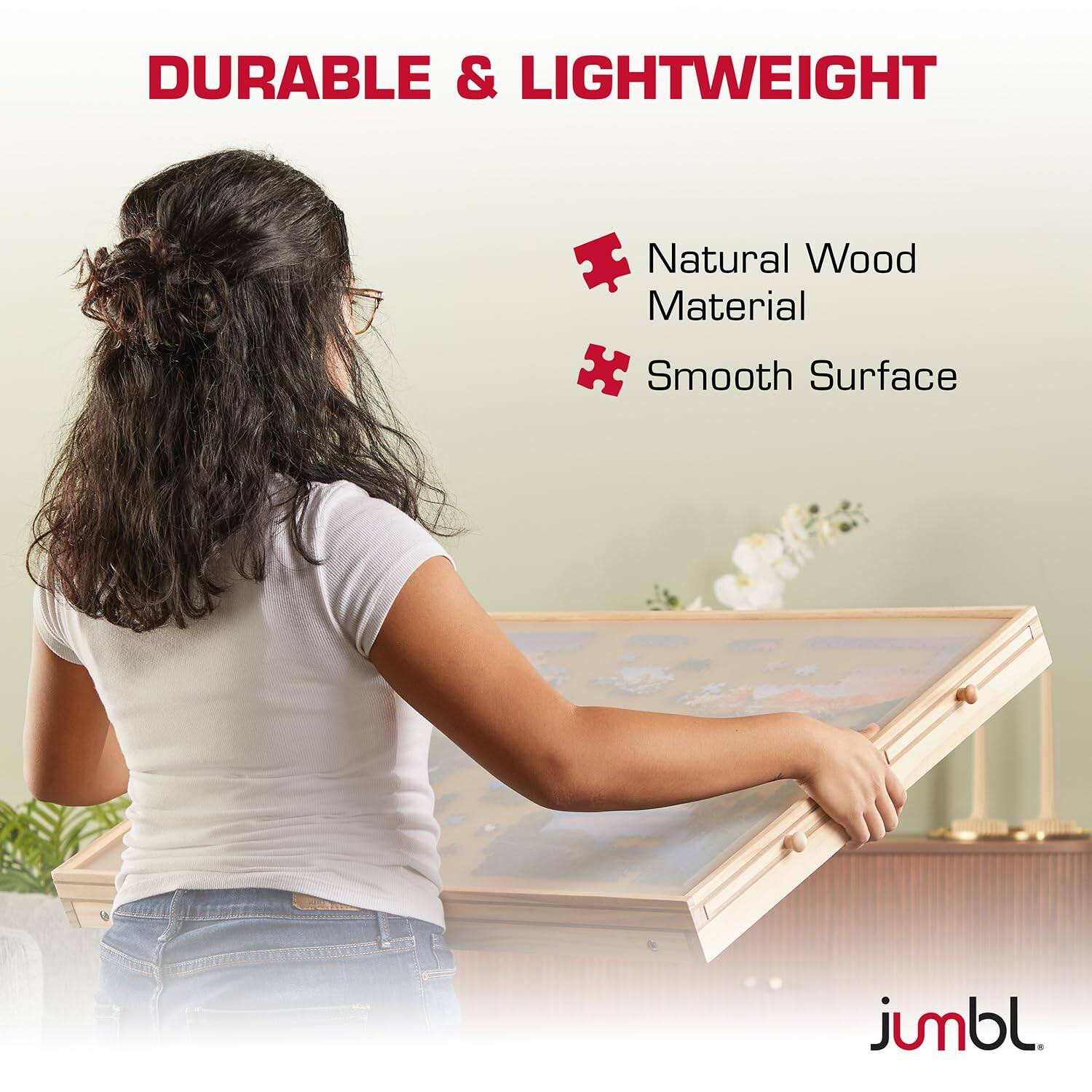 DURABLE & LIGHTWEIGHT

Natural Wood Material  
Smooth Surface

jumbl.