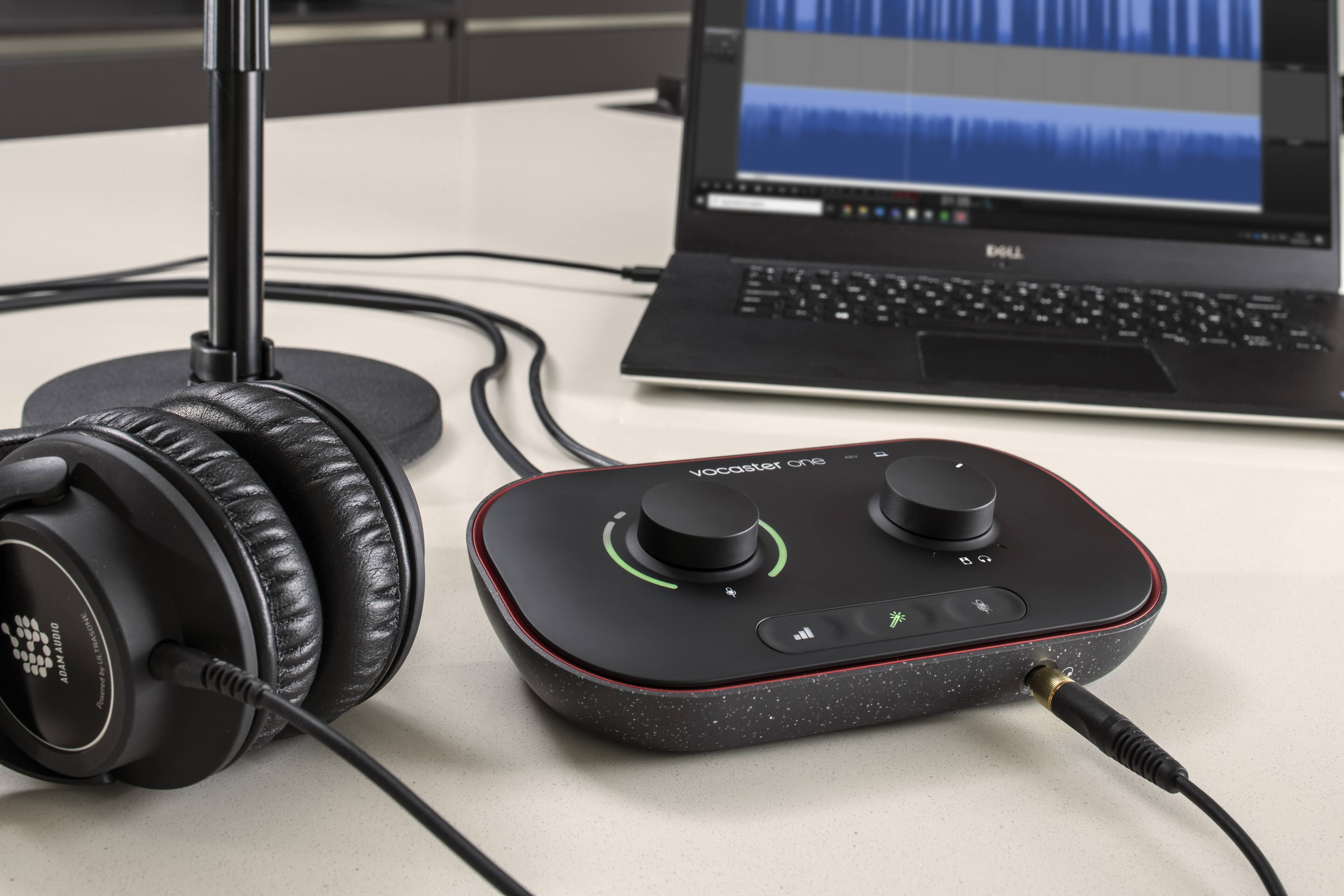 Alt View 15. Focusrite - Vocaster One USB audio interface for solo podcasts - record broadcast quality with ease! - Black.