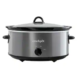 Crockpot - 7-Quart Manual Slow Cooker - Charcoal