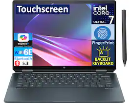 HP - Spectre x360 2-in-1 Laptop 14.0 2.8K Display (Intel Ultra 7-155H, 32GB LPDDR5X, 2TB PCIe SSD, Win 11 Pro) - Slate Blue