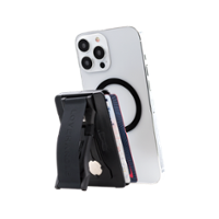 LoveHandle - Phone Wallet with Kickstand and Adapter Ring for MagSafe, Wireless Charging Compatible, Wallet MagSafe Compatible - Black - Angle_Zoom