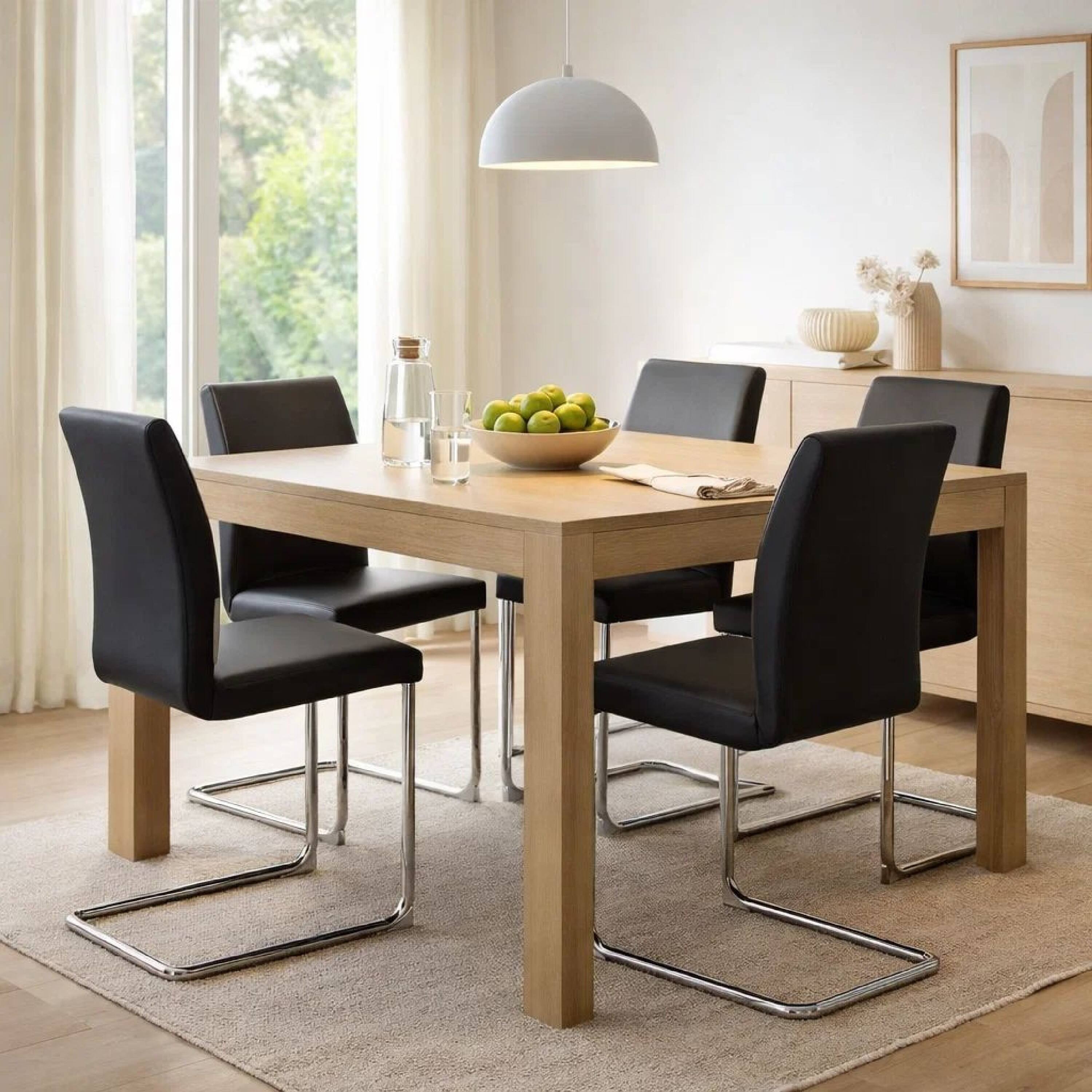 Alt View 6. Manhattan Lane - Lodia II Contemporary Counter Height Chair With Black Pu, Set of 2 - Black.