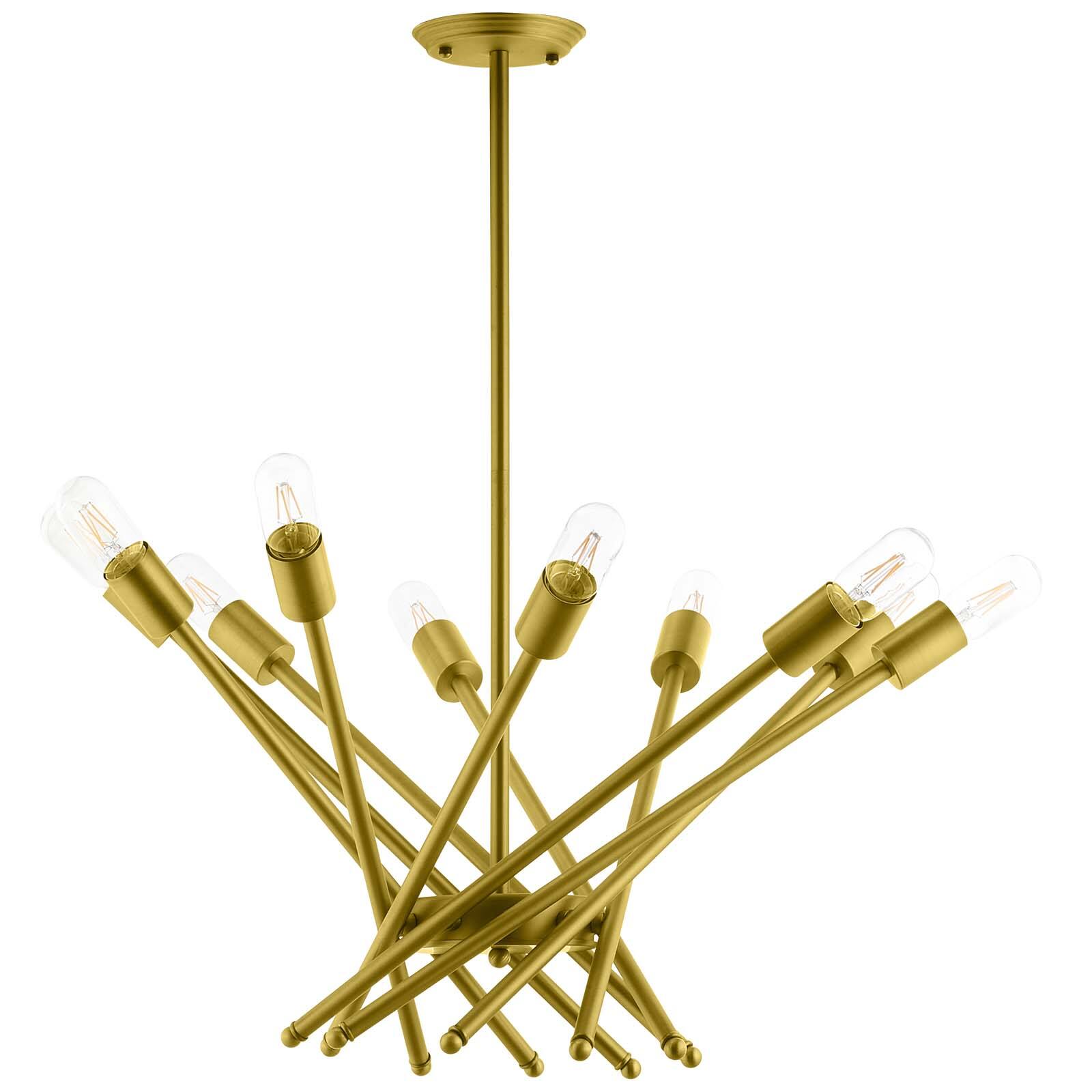 Angle. Modway - Cherish Brass Metal Pendant Light by Modway - Yellow.