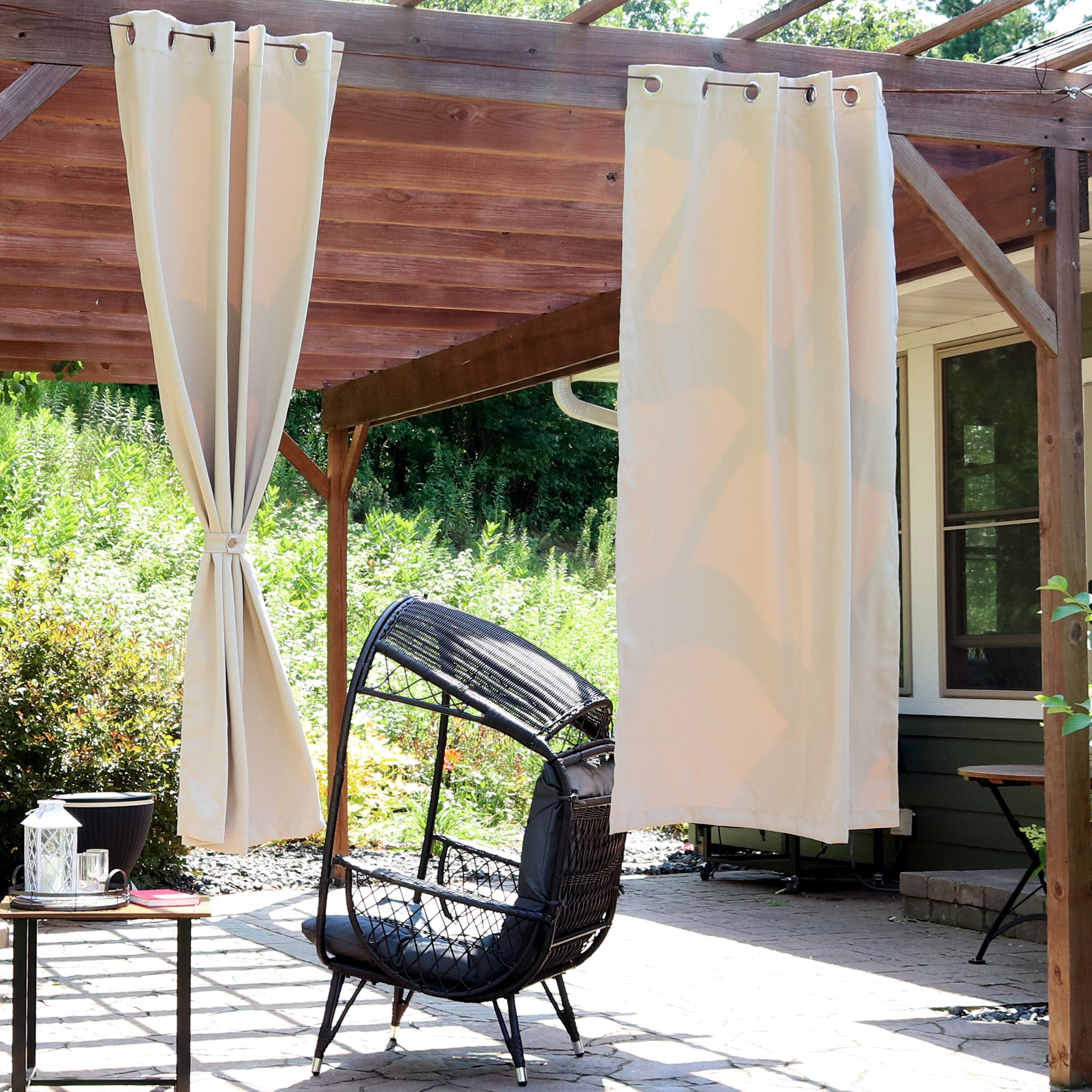 Alt View 5. Sunnydaze - Room Darkening Curtain Panel - 52 in x 84 in - Set of 2 - Beige.