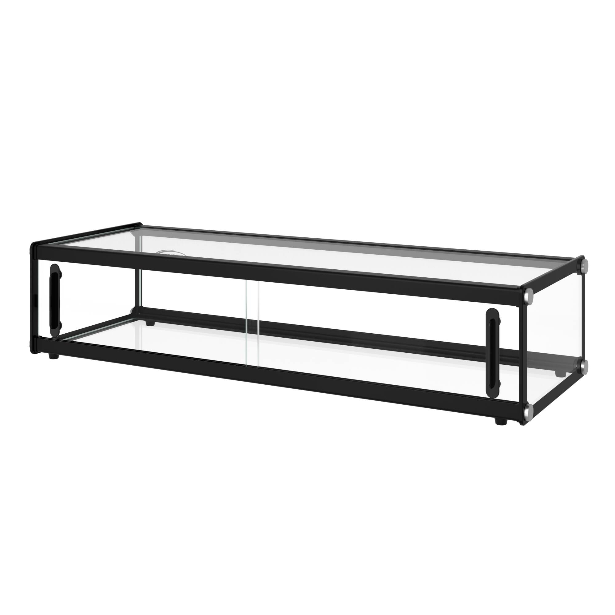 Alt View 6. Koolmore - 1.5 Cu Ft Slim  Flat Dry  Bakery Display Case with  Black Aluminum Accents KM-DC-17SBK - Black.