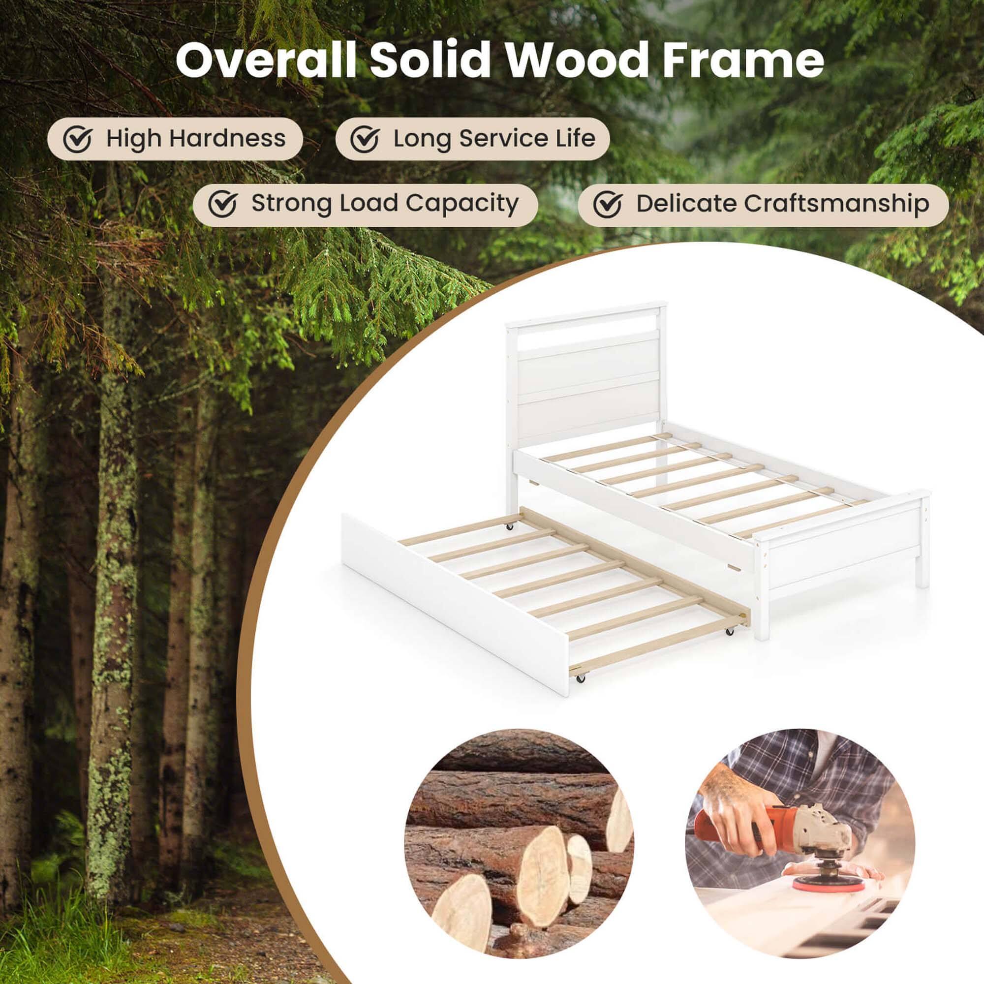Overall Solid Wood Frame High Hardness Long Service Life Strong Load Capacity Delicate Craftsmanship