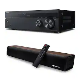Sony - STRDH190 2 Channel Stereo Receiver with Phono Inputs and Bluetooth Connectivity - Black