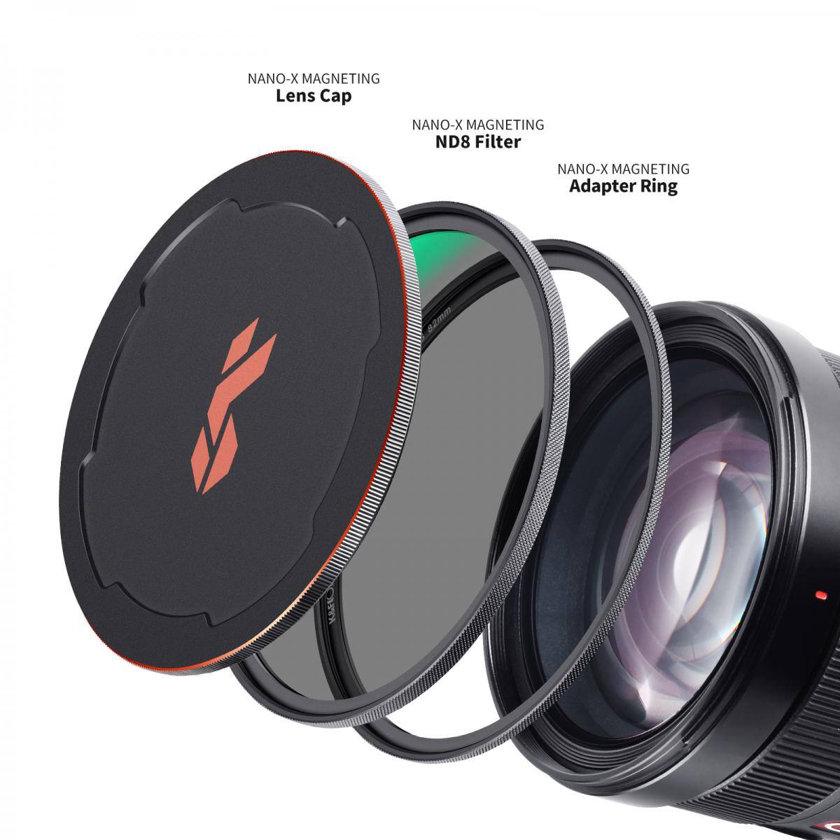 NANO-X MAGNETING Lens Cap  
NANO-X MAGNETING ND8 Filter  
NANO-X MAGNETING Adapter Ring