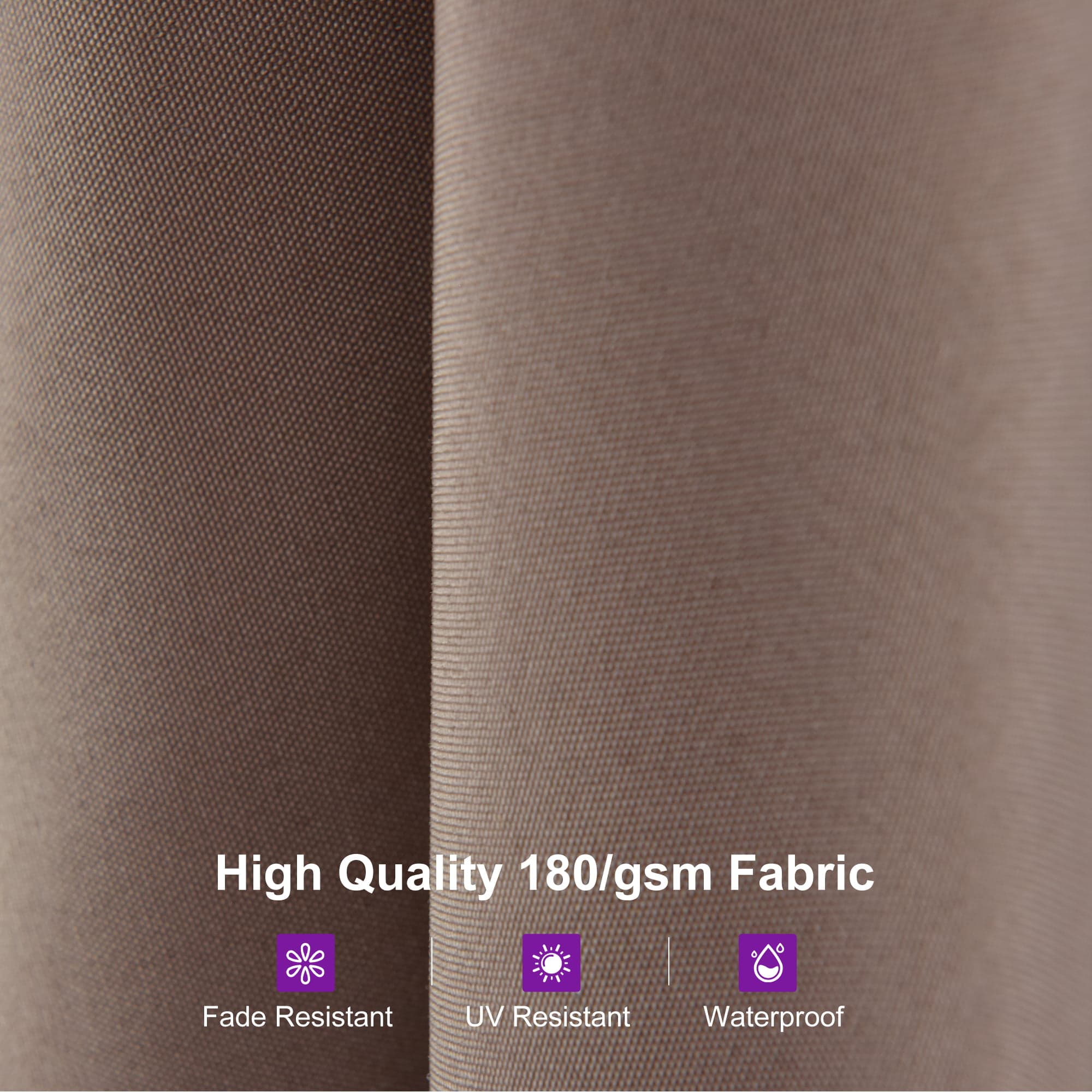 High Quality 180/gsm Fabric

- Fade Resistant
- UV Resistant
- Waterproof