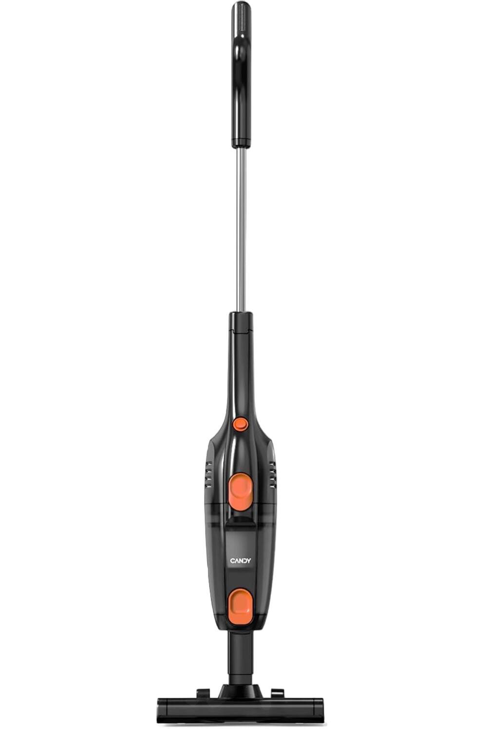 Angle. CANDY - Candy Corded Stick Vacuum Cleaner, Powerful Suction Handheld Vacuum with One-Click Dust Disposal, 16.5ft Cord Length - Black.
