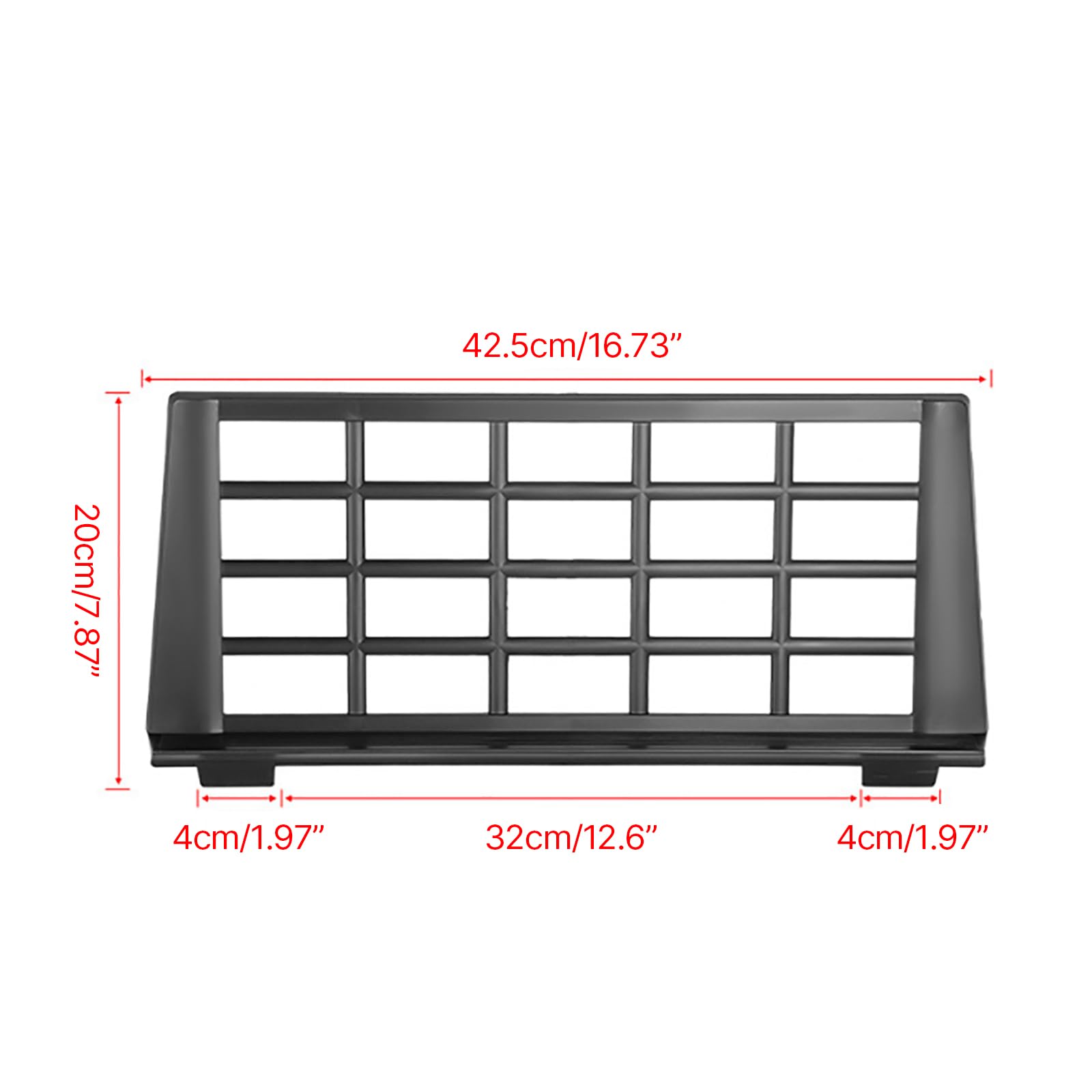 42.5cm/16.73"  
20cm/7.87"  
4cm/1.97"  
32cm/12.6"  
4cm/1.97"