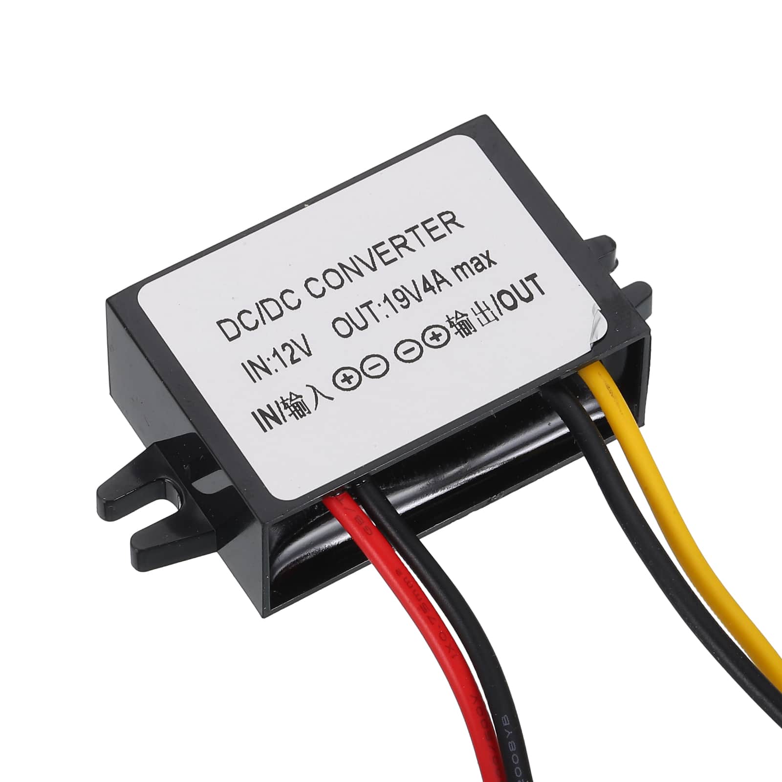 Unique Bargains - DC 12V to 19V 4A 76W Step Up Converter IP67 Waterproof for Car Truck Solar System - Black