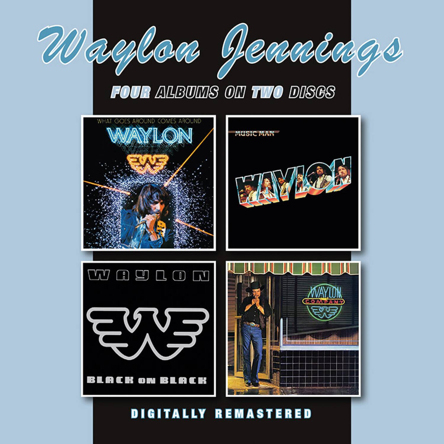 Waylon Jennings - What Goes Around Comes Around / Music Man / Black On Black / Waylon And Company   - COMPACT DISCS [CD] price history on PriceWatchPro