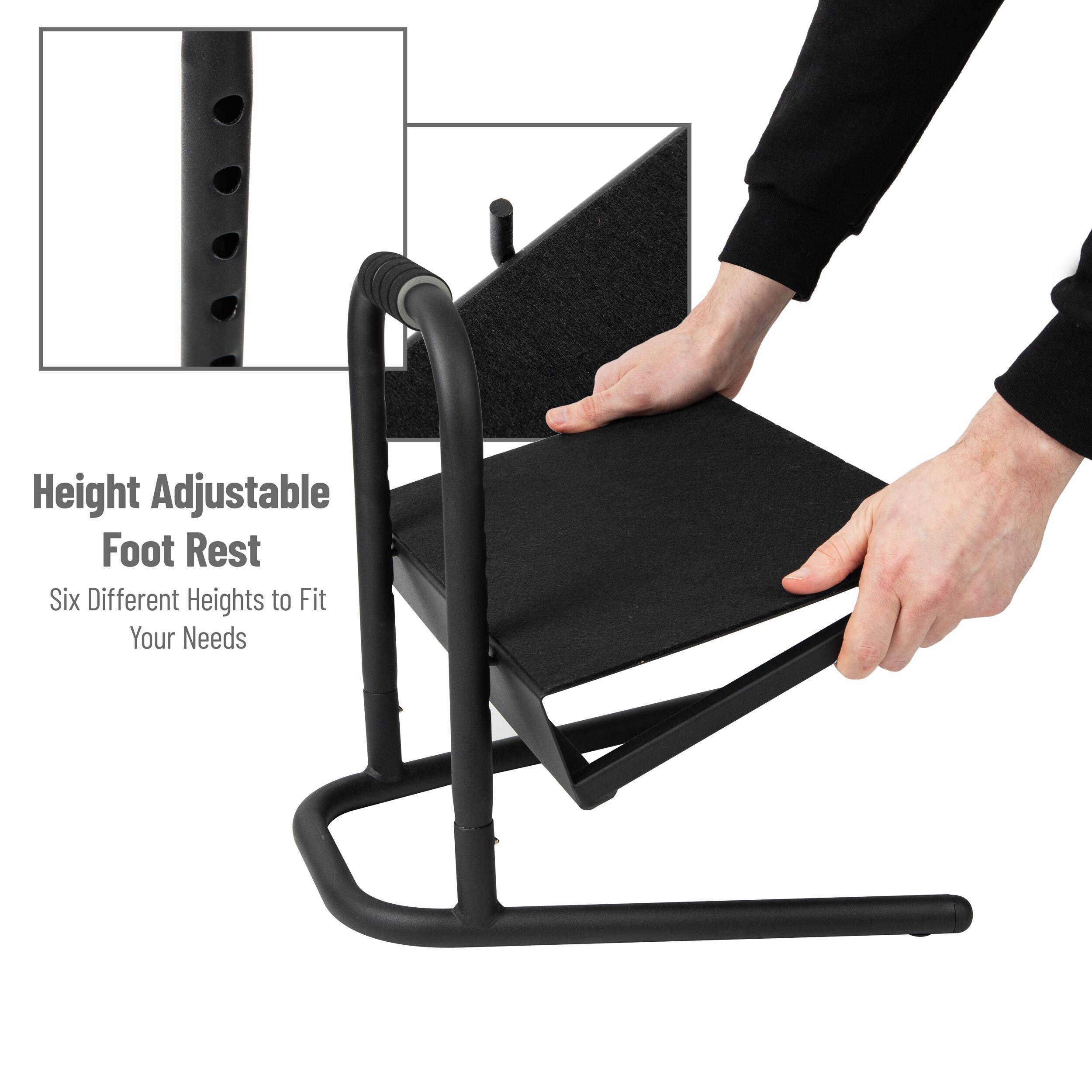 Alt View 13. Mind Reader - Foot Rest, Under Desk at Work, Ergonomic, Height Adjustable, Office, Metal, 15"L x 14.25"W x 14.5"H - Black.