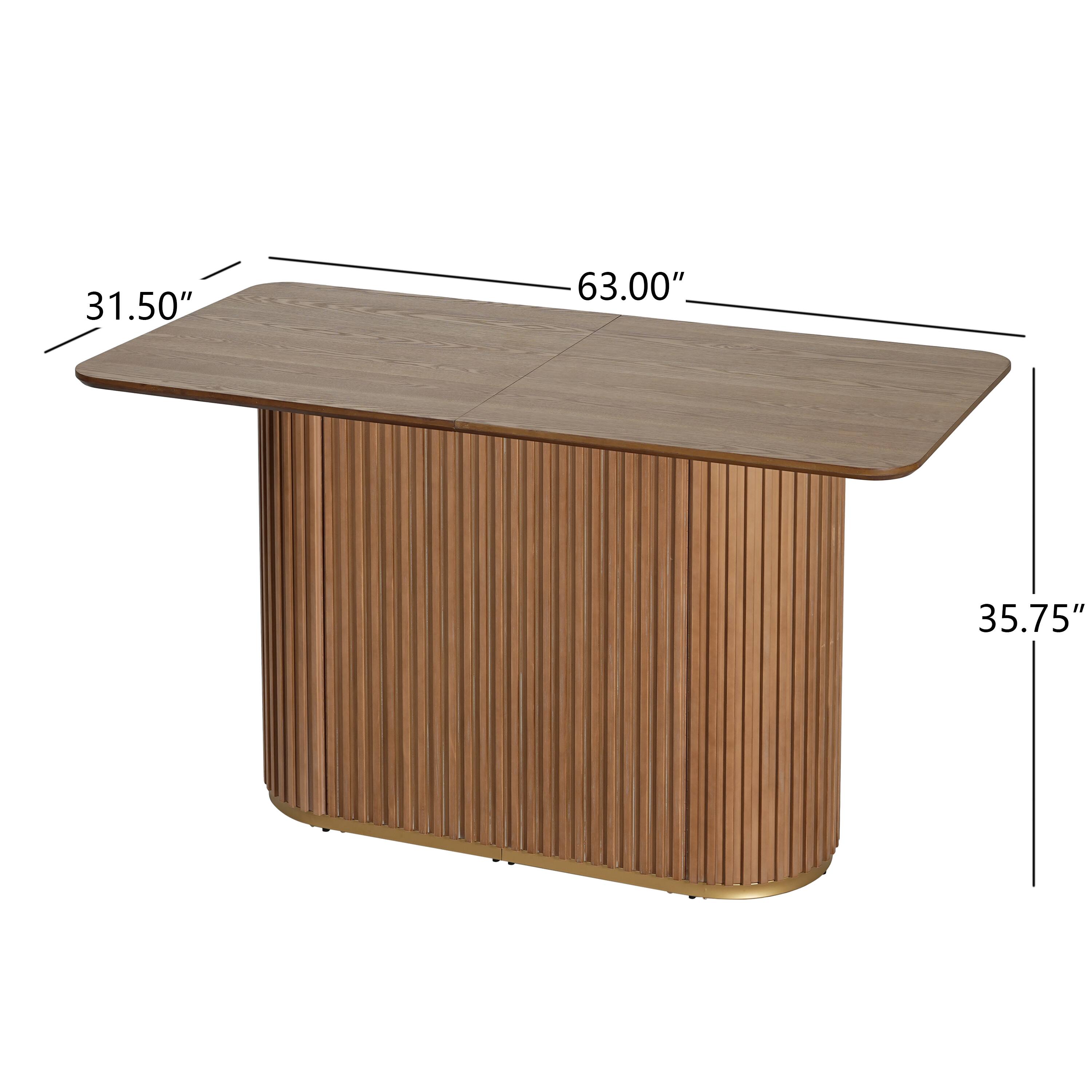 Loheer Counter Table, 63 Inch Rectangular Counter Height Dining Table ...