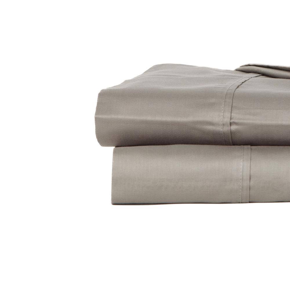 Alt View 1. Castle Hill London - Castle Hill London 310 Thread Count Cotton Sateen Sheet Set Deep Pocket - Queen, Gray - Gray.