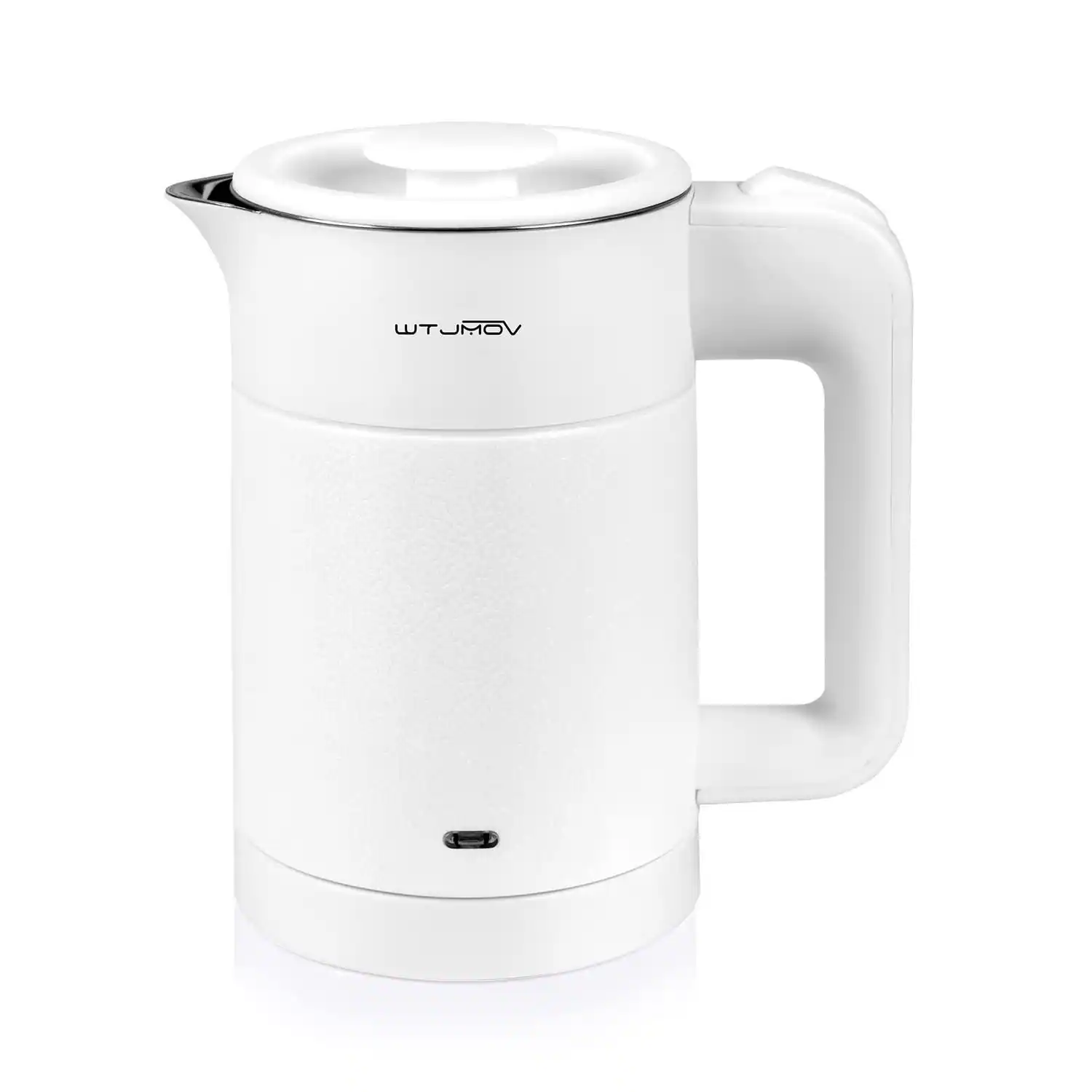 Front. Dapper Styles - 0. Electric Tea Kettle Lightweight 20 Ounce Double Wall Hot Water Boiler Stainless Steel Auto Shut-off 120v... - White.
