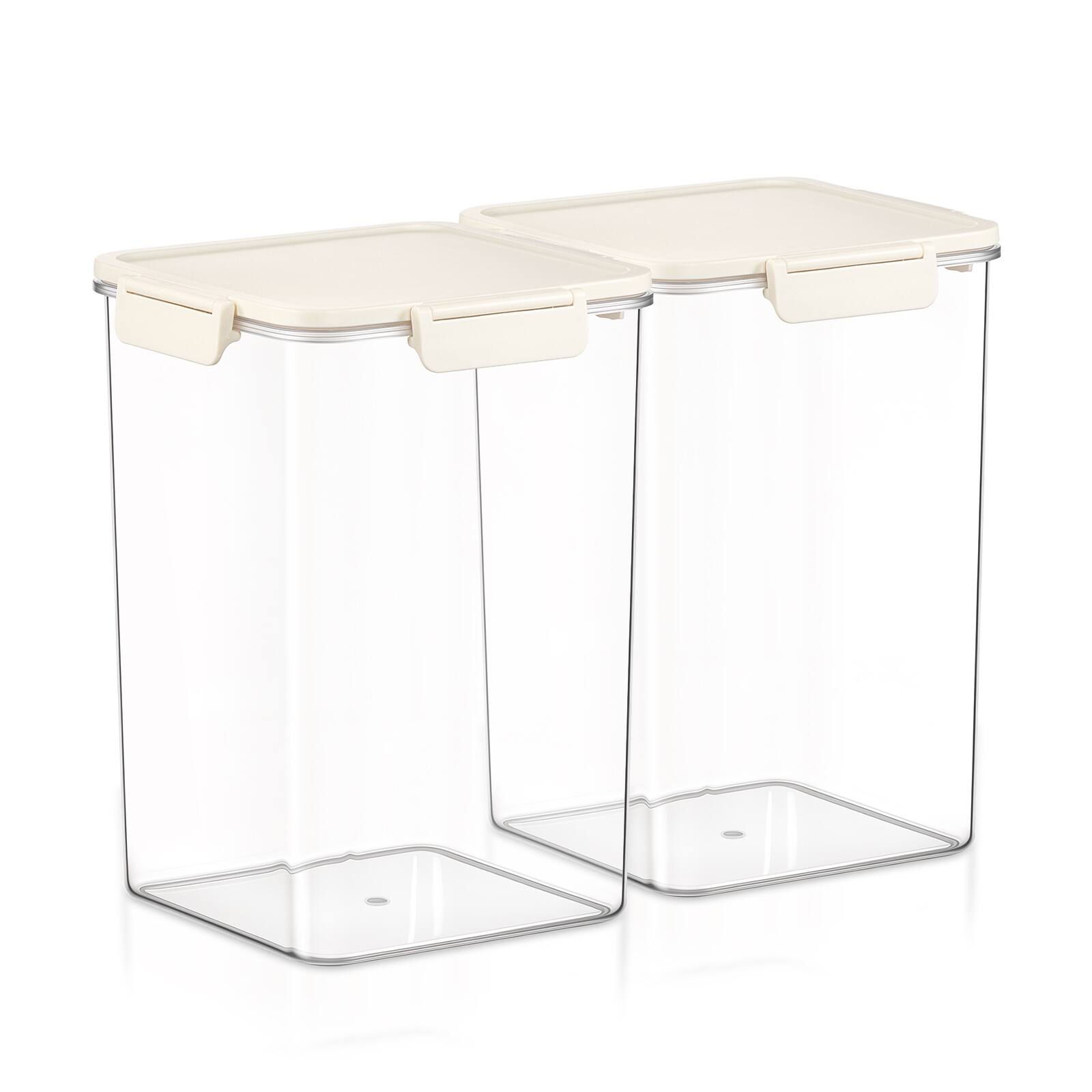 Angle. Sorbus - Sorbus 2 Pack Airtight Food Storage Containers - Clear Stackable Pantry Canister with Secure Lid for Rice, Cereal, Flour - Clear.