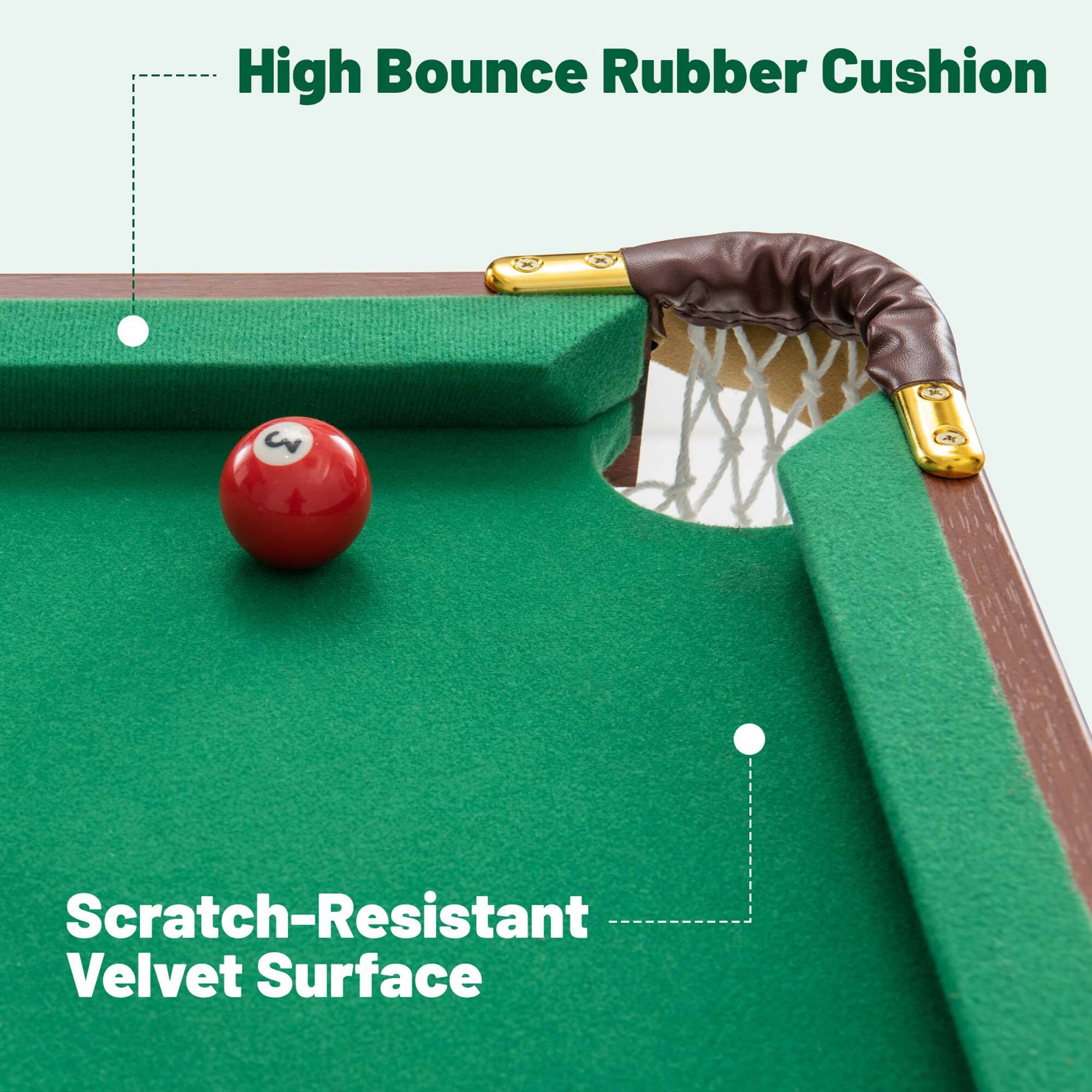 High Bounce Rubber Cushion Scratch-Resistant Velvet Surface