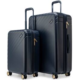 Elle - Louvre 2 Piece Expandable Polycarbonate Spinner Luggage Set - Navy