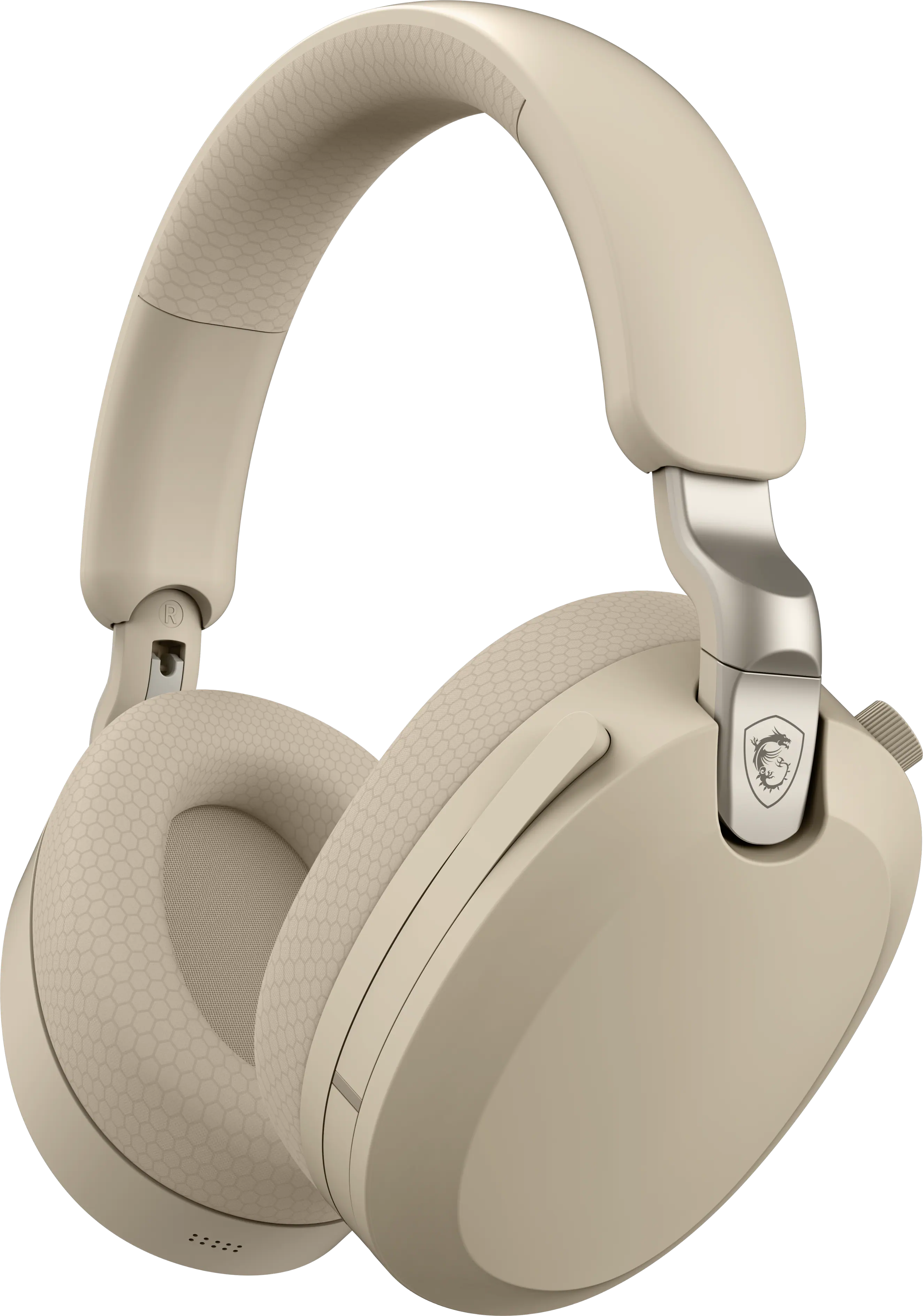 Alt View 1. MSI - MAESTRO 500 W IVORY Wireless Bluetooth Over-the-Ear Headphones with 3.5mm Wired Option - IVORY.