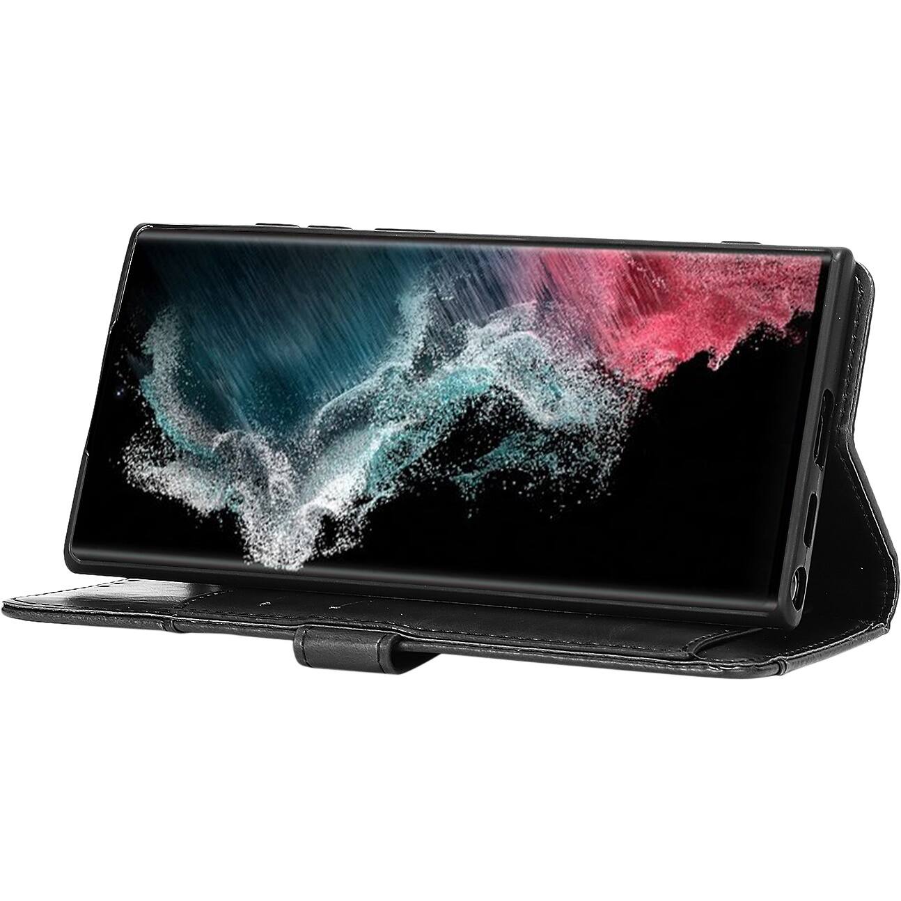 Alt View 15. SaharaCase - Folio Wallet Case for Samsung Galaxy S23 Ultra - Black.